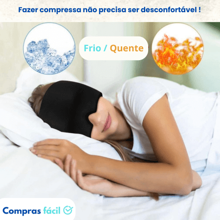 Enxak calm - touca para alivio rápido da enxaqueca com terapia de compressa quente e fria