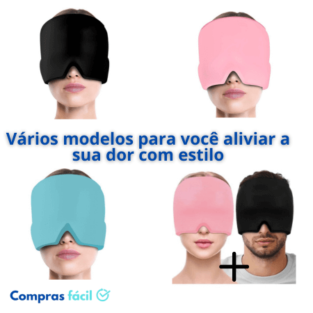 Enxak calm - touca para alivio rápido da enxaqueca com terapia de compressa quente e fria