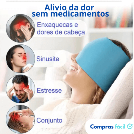 Enxak calm - touca para alivio rápido da enxaqueca com terapia de compressa quente e fria